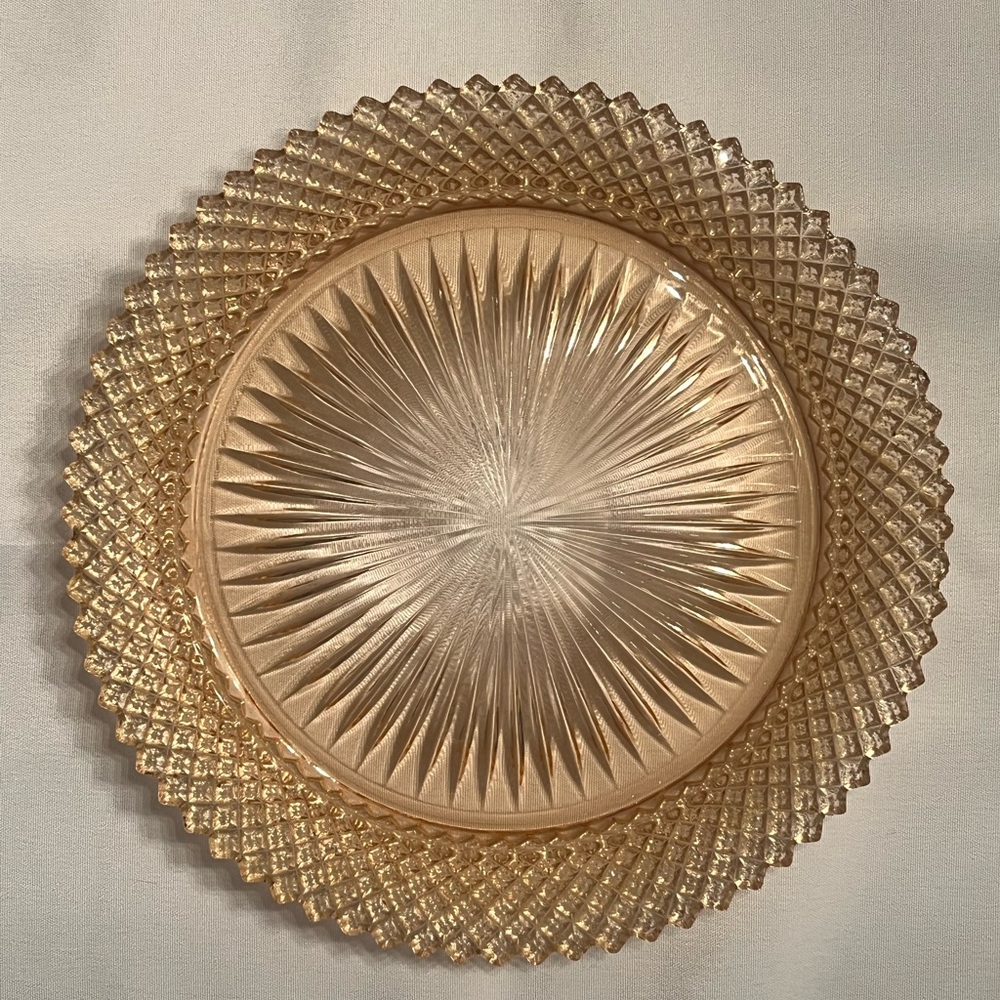 Miss America Pink Dinner Plate by Anchor Hocking Depression Glass
